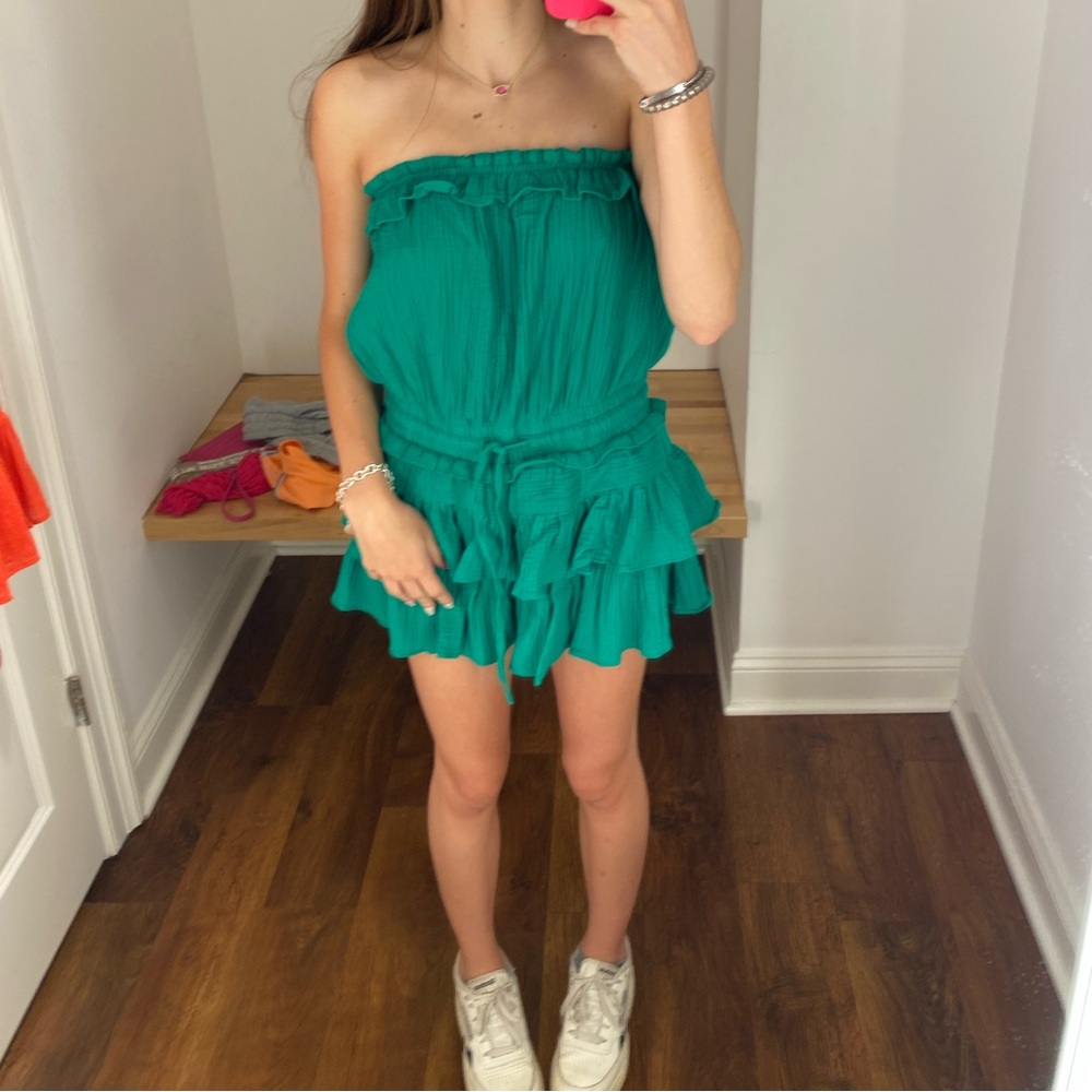 South of the City Romper Dress - Green